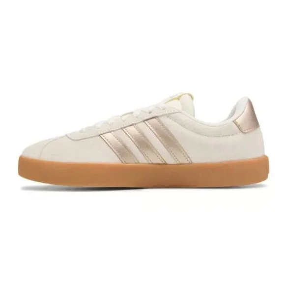NWB Adidas VL Court 3.0 Womens Sneaker Cream Gold Low Top Size US 6.5 $75 [jb] - Picture 4 of 16